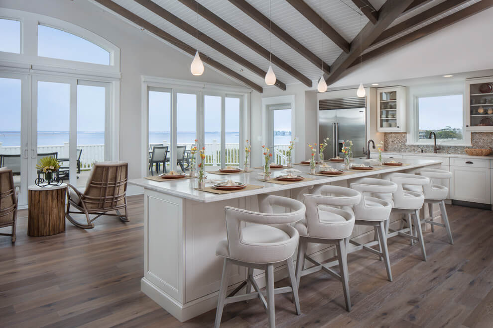 living kitchen design beach house
