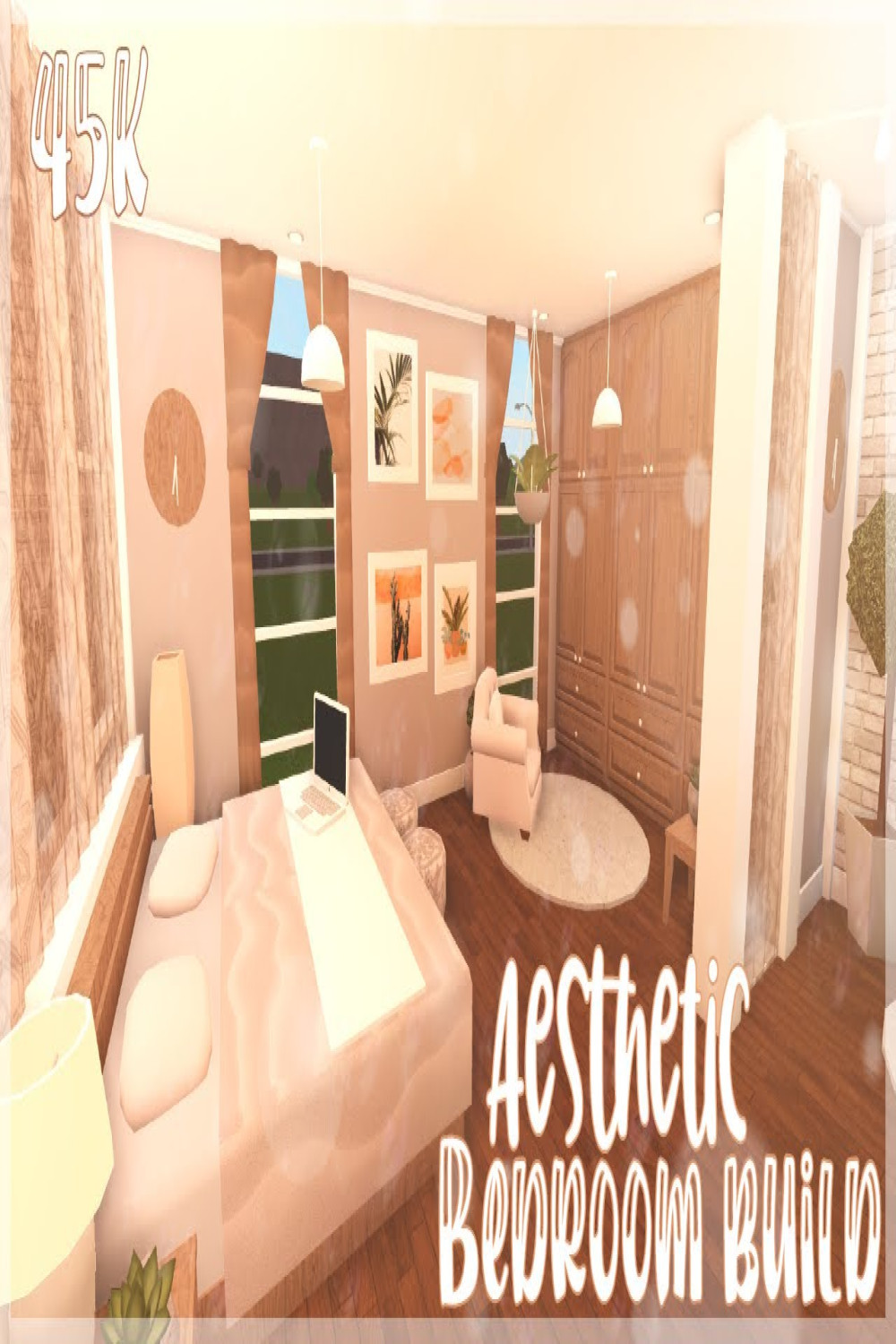 Aesthetic Bedroom  Speed Build  Bloxburg