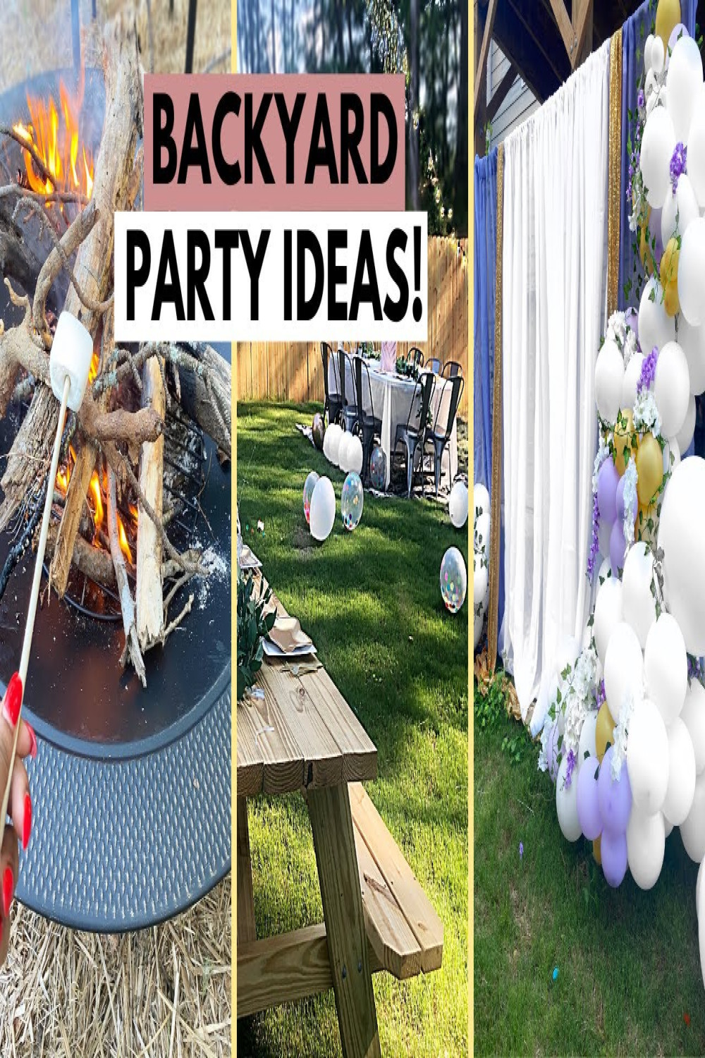 BACKYARD PARTY IDEAS!  Affordable Backyard Decor, Fire Pit, and Fun!   Dollar Tree & Walmart