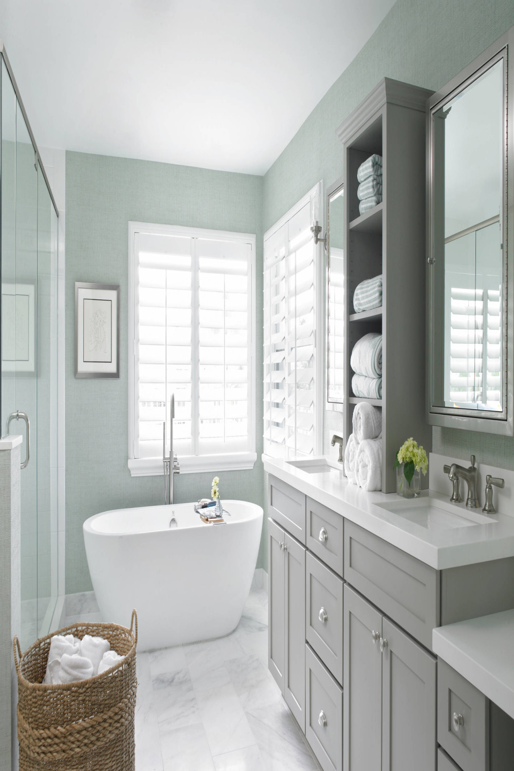 Bathroom with Gray Cabinets Ideas You