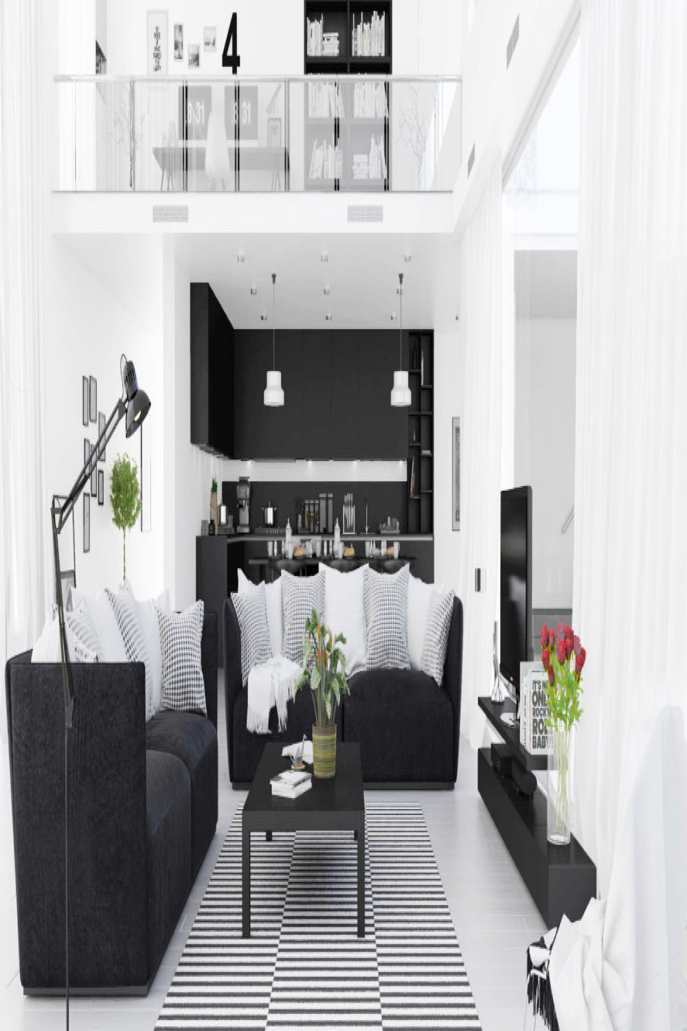 Black & White Living Rooms That Work Their Monochrome Magic