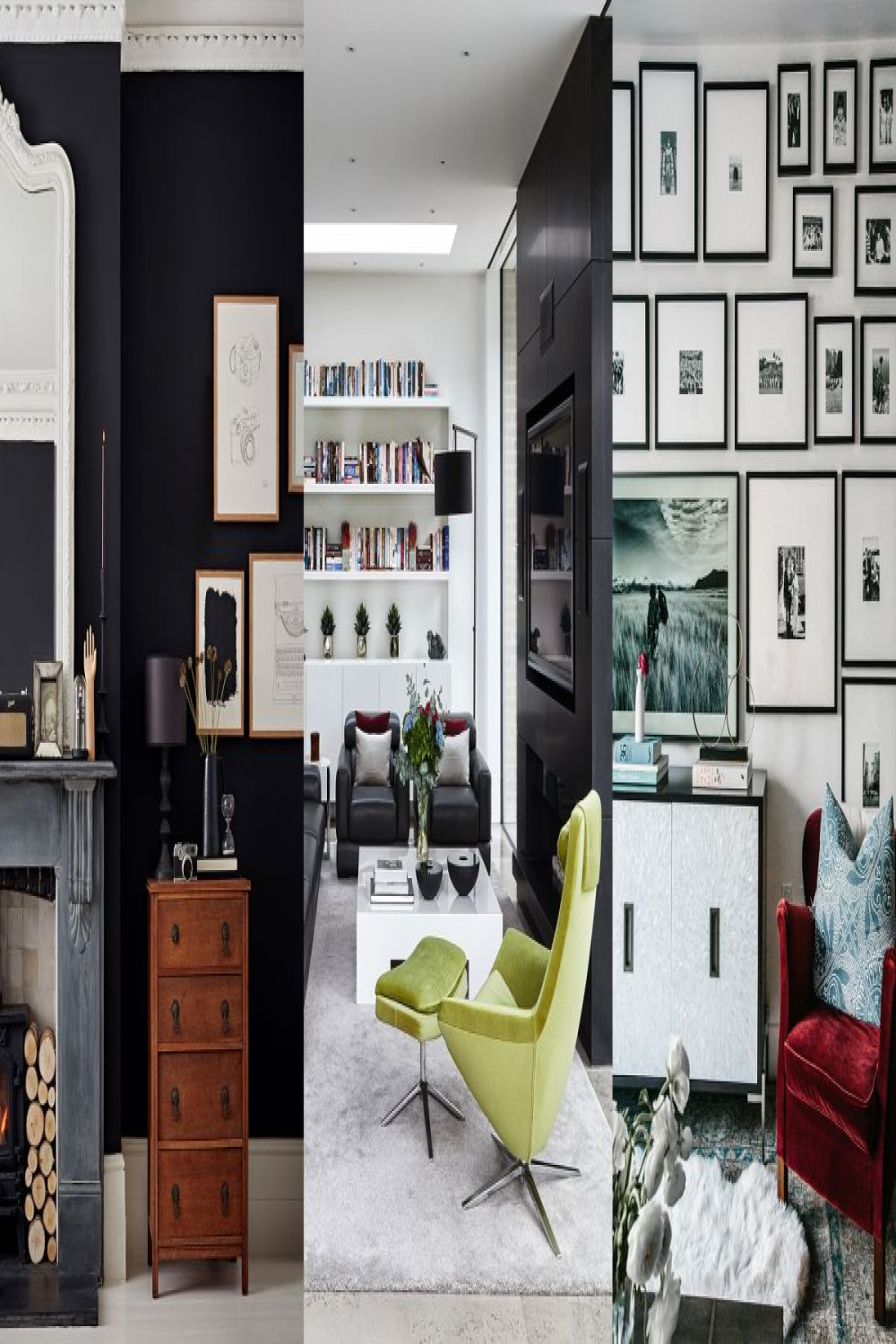 Black and white living room ideas:  stylish monochrome schemes
