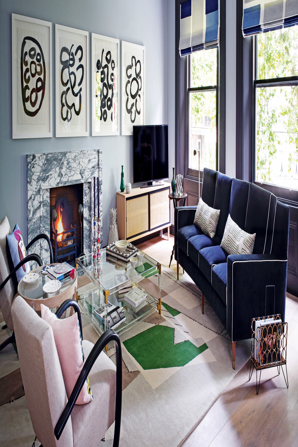 Blue living room ideas:  ways with blue in living rooms
