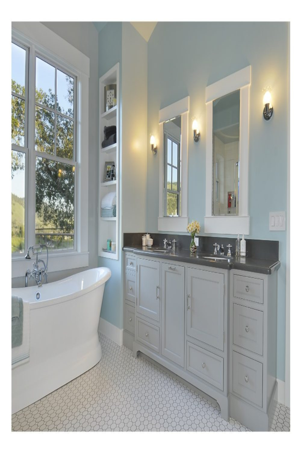 Grey Bathroom Vanity - Crystal Cabinets