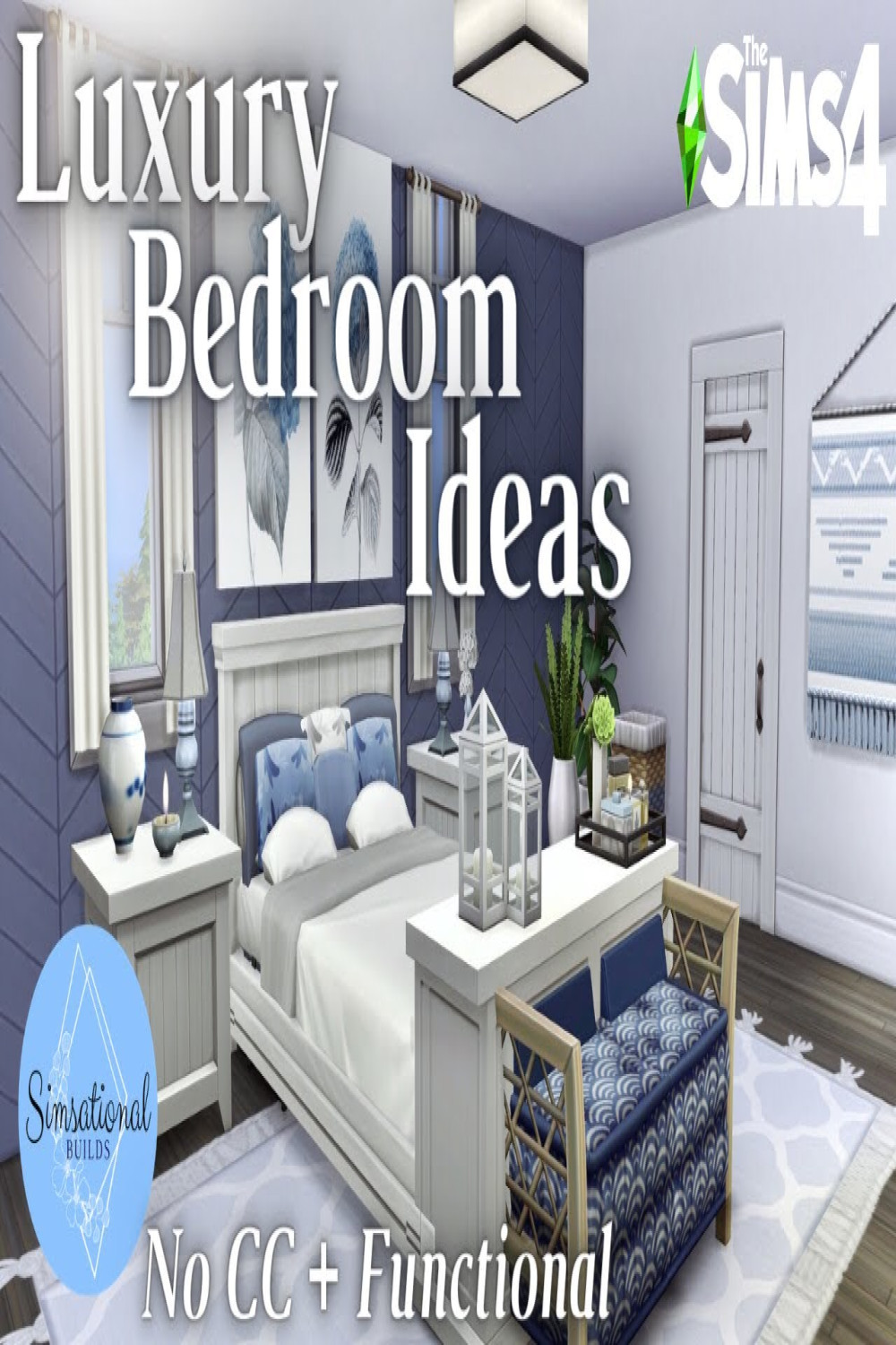 Luxury Bedroom Ideas  No CC Furniture  Stop Motion Tutorial  The Sims    Simsational Builds