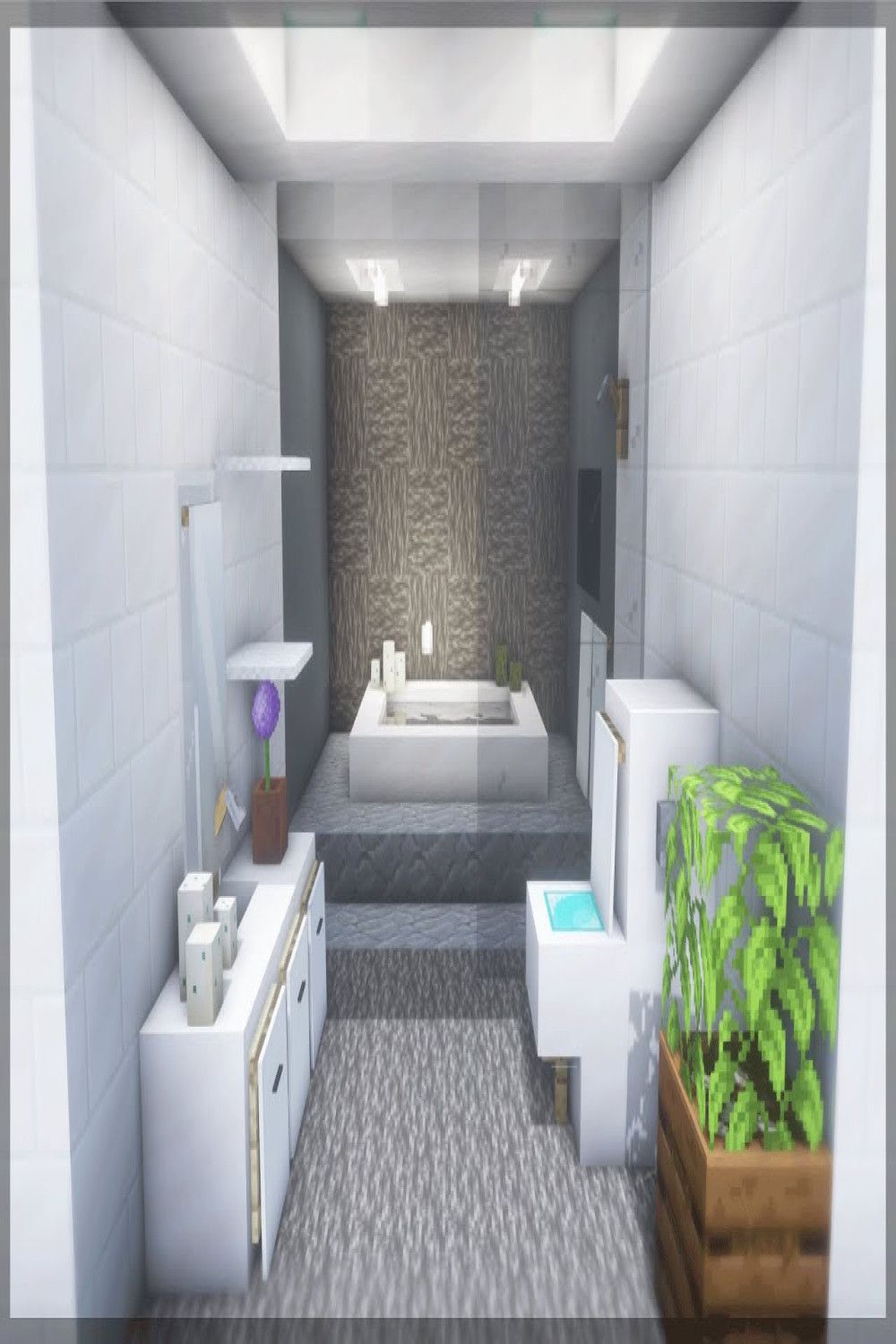 ⚒️ Minecraft : How to Make a Modern Bathroom