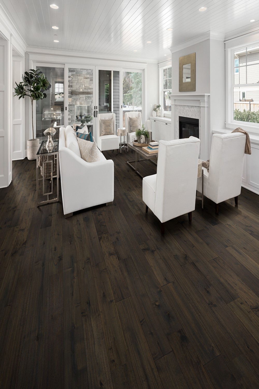 One Living Room, Seven Ways  Living Room Hardwood Flooring Ideas