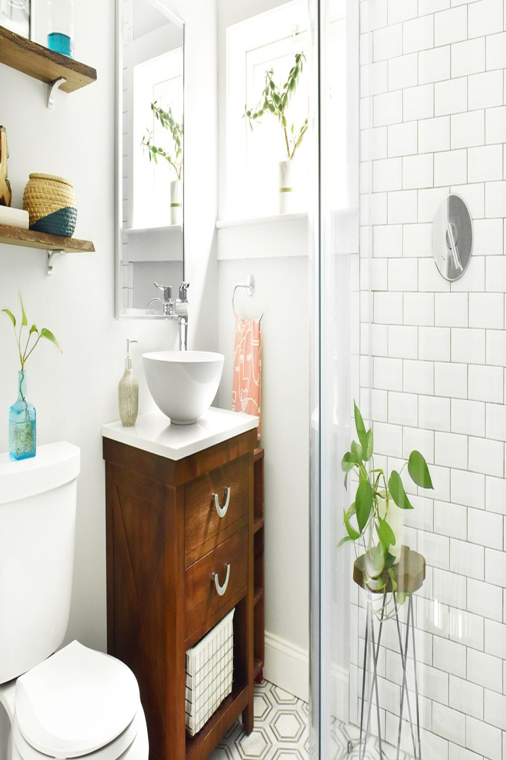 Small Bathrooms Brimming With Style and Function