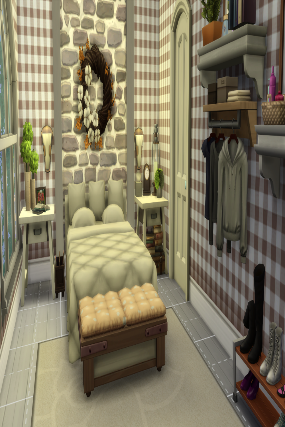 The Sims  No CC cottage cluttered bedroom  Sims  bedroom, Sims